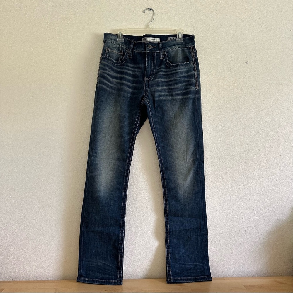 BKE Denim Alec Men's Straight Leg Blue Jeans, Size 32R